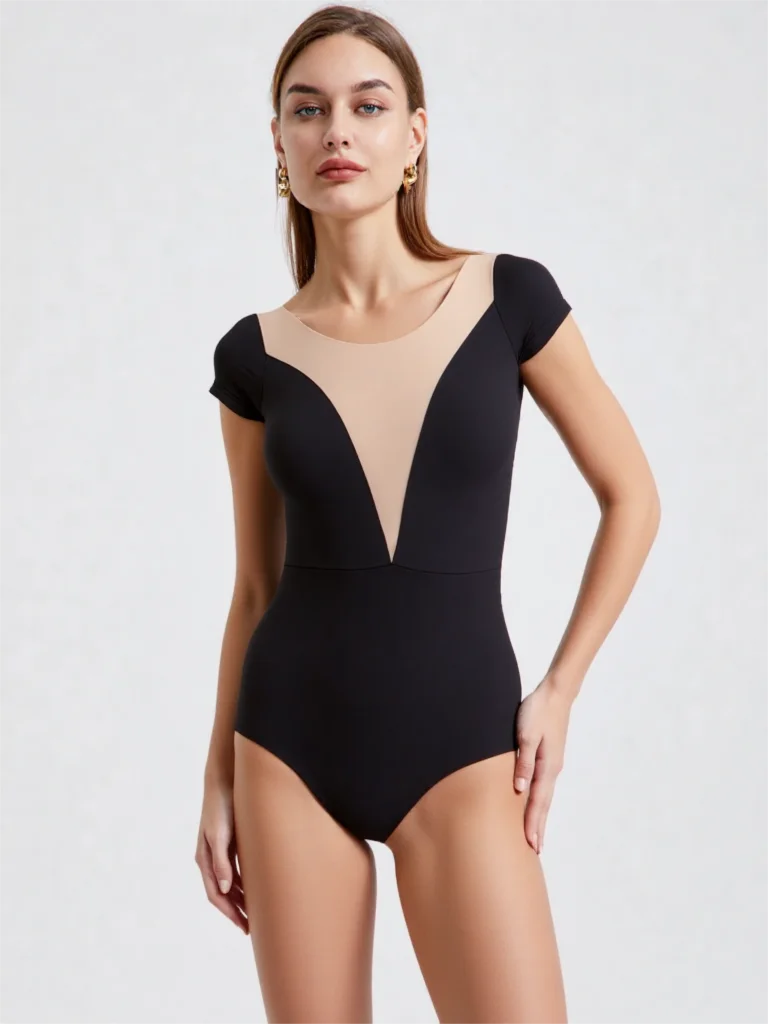 Yoga Fitness Teacher - Women's Deep V Neck Yoga Bodysuits