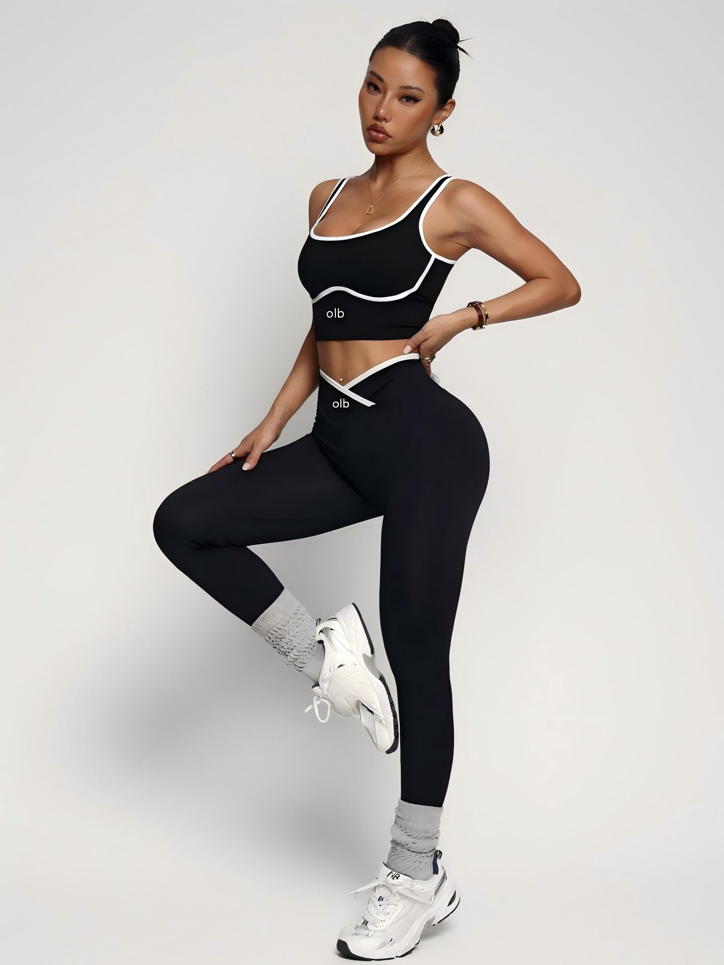Yoga Fitness Set - 2-piece new sports bra vest pants