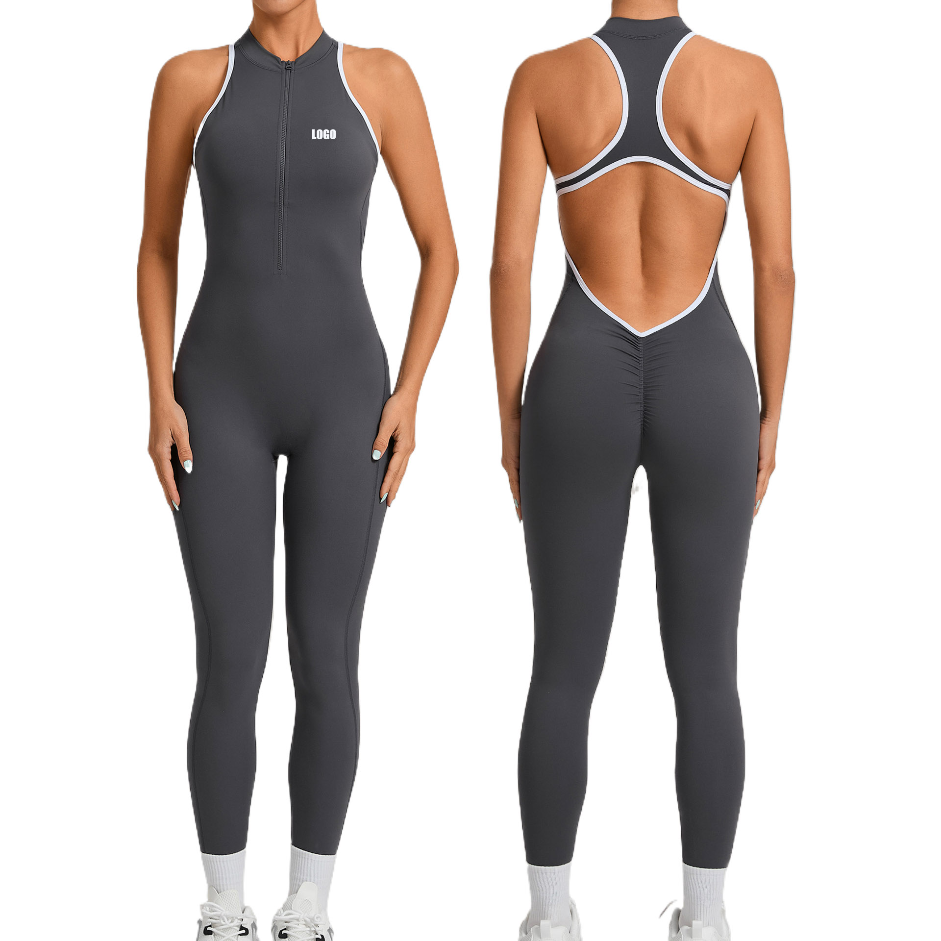 Yoga Fitness Logo - Customized LOGO women's color contrast splicing