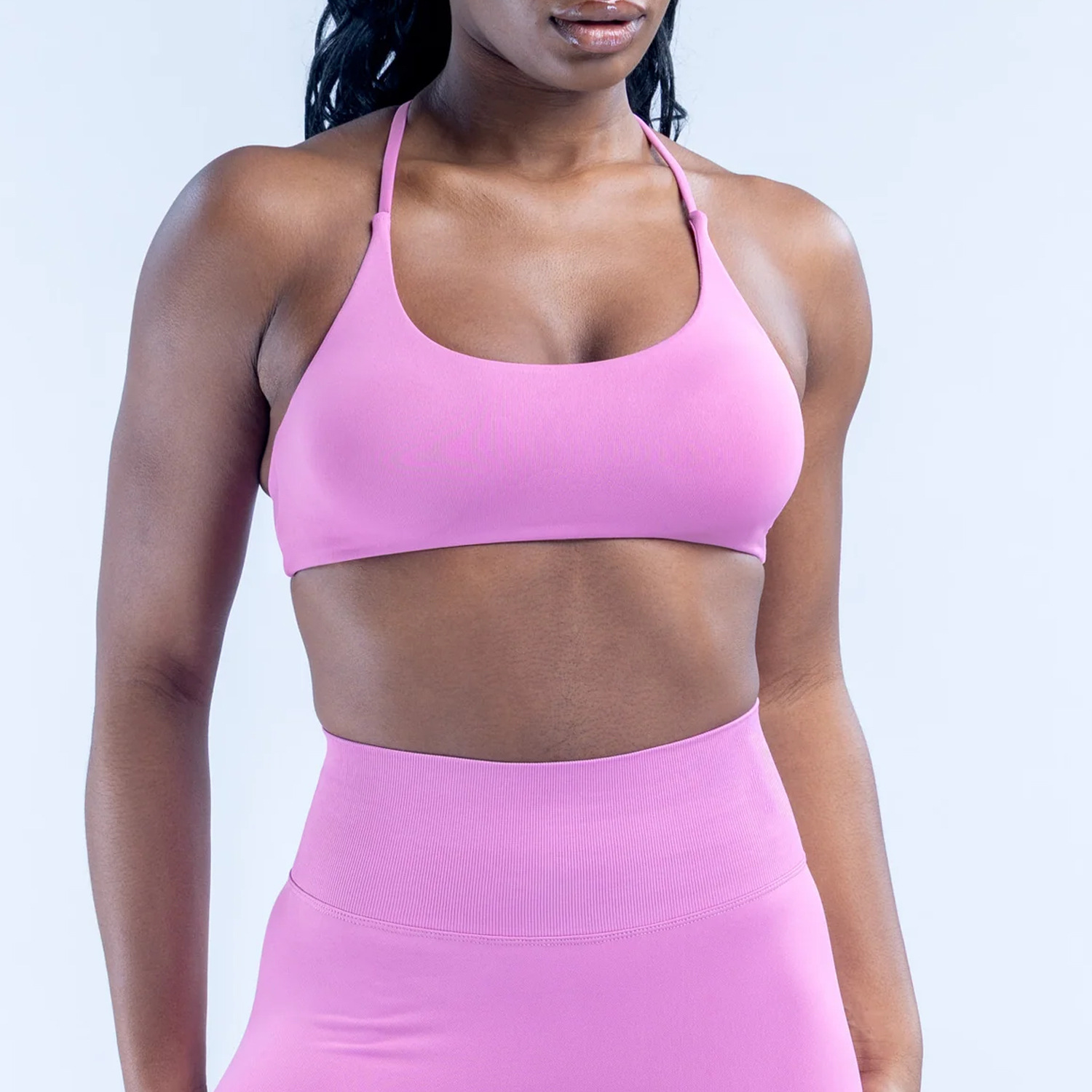 Yoga Fitness Logo - LOGO Seamless Sports Bra Cross Gathering