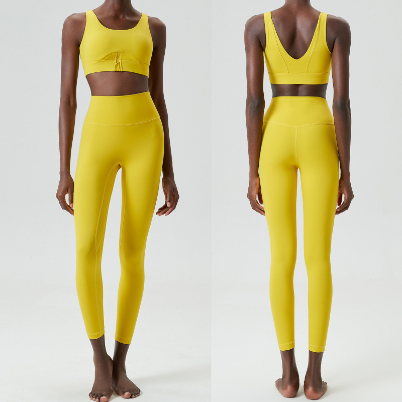 Two Pieces Set Zipper Yoga Spo - Yoga Fitness Set ulasan dan harga