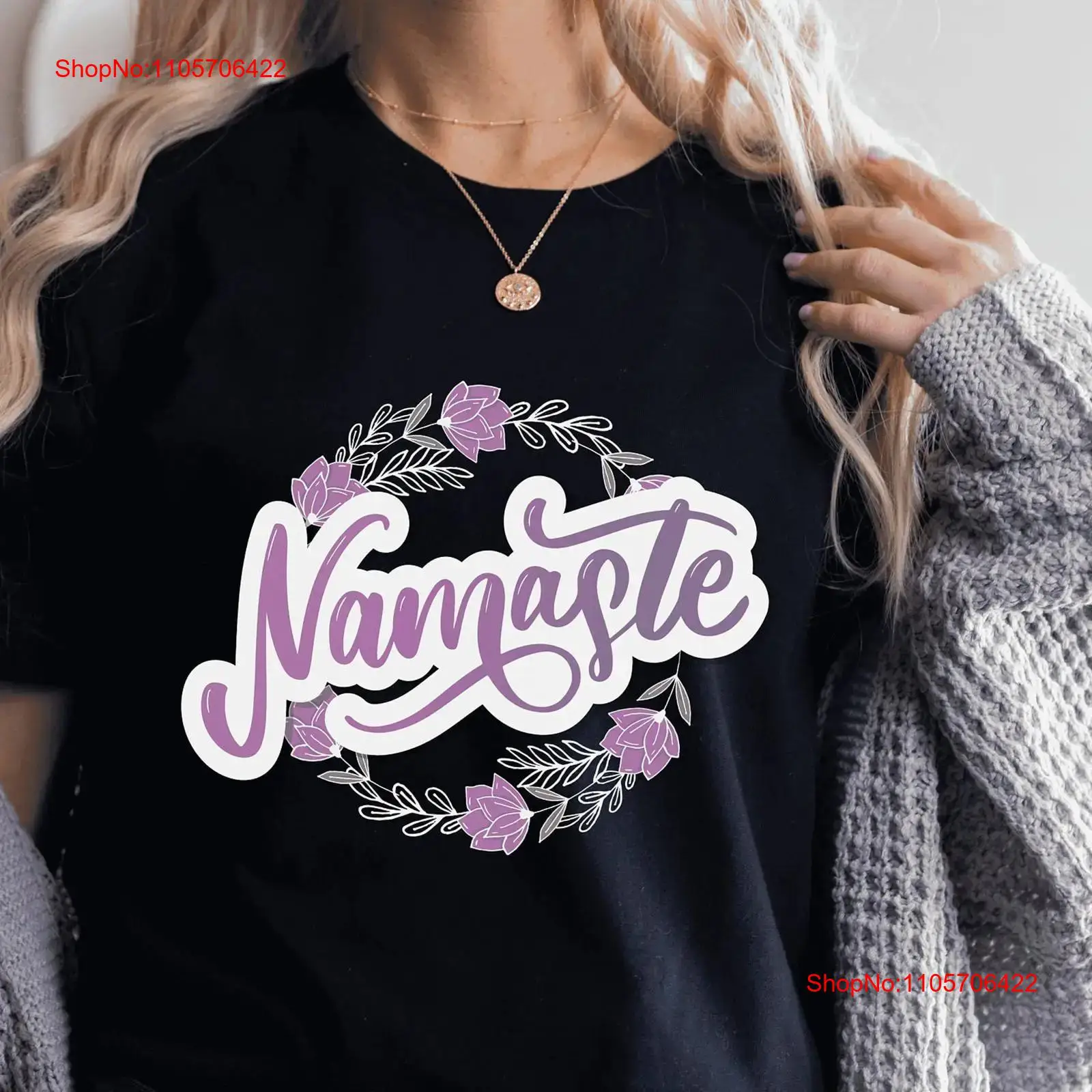 Namaste Purple T Shirt Yoga Te - Yoga Fitness Teacher ulasan dan harga