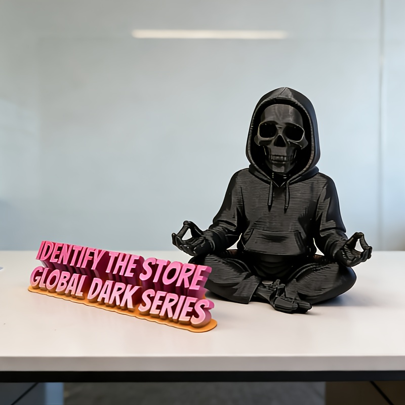 Gothic Hooded Skeleton Statue  - Yoga Fitness Model ulasan dan harga