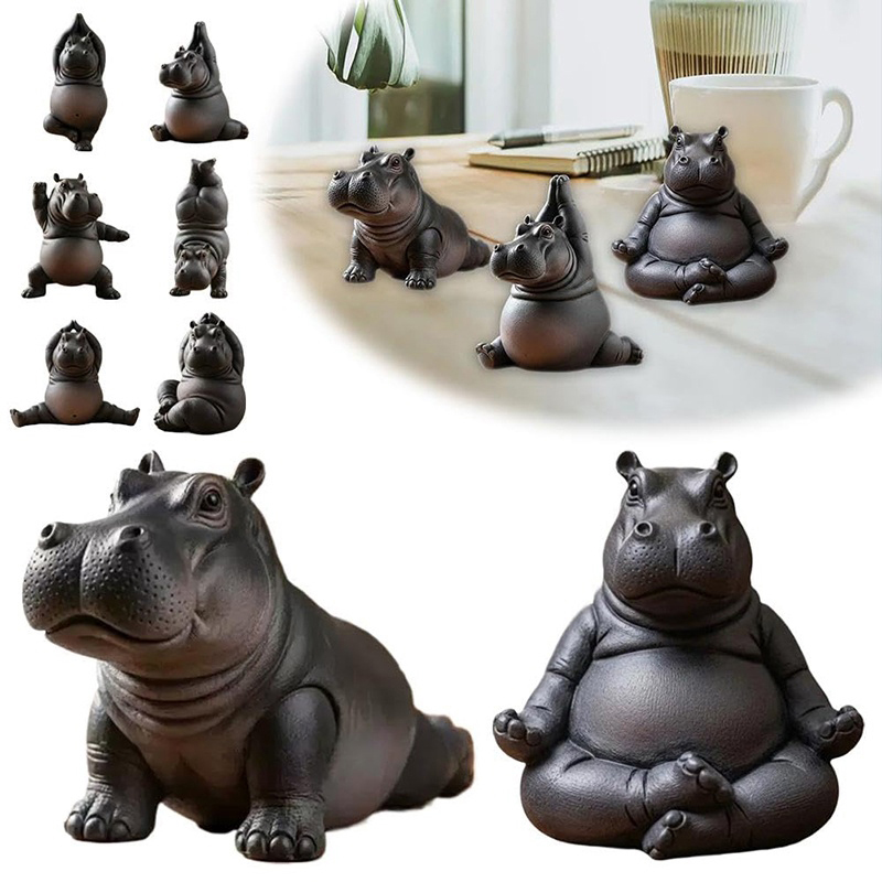 Yoga Master Hippo Statue Handc - Yoga Fitness Model ulasan dan harga