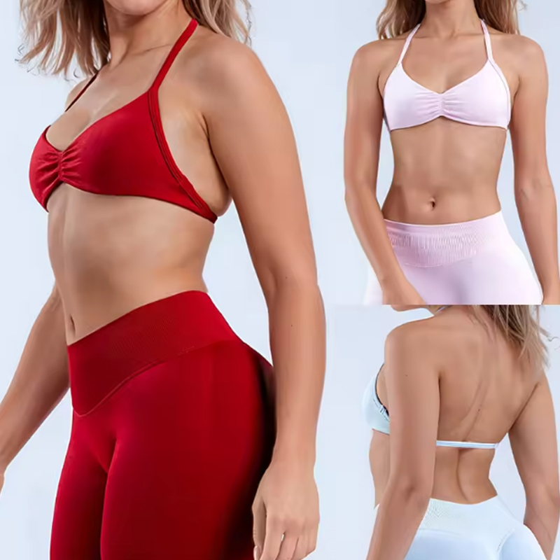D-LOgo Women Halter Neck 2Pcs  - Yoga Fitness Logo ulasan dan harga