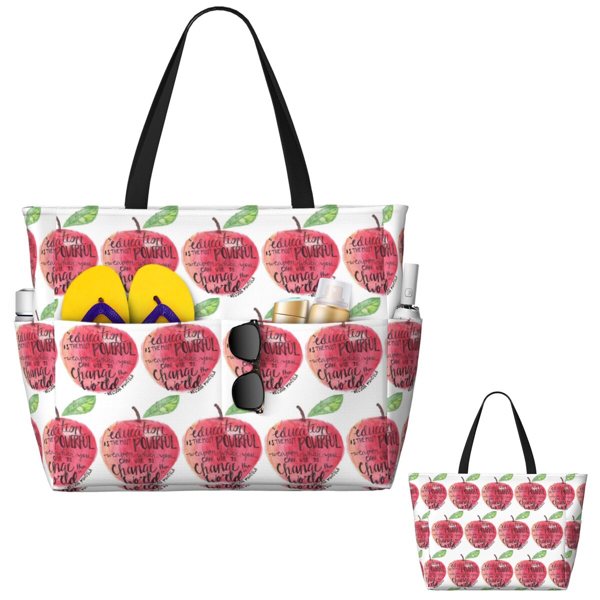 Teacher Quote Beach Tote Bag S - Yoga Fitness Teacher ulasan dan harga