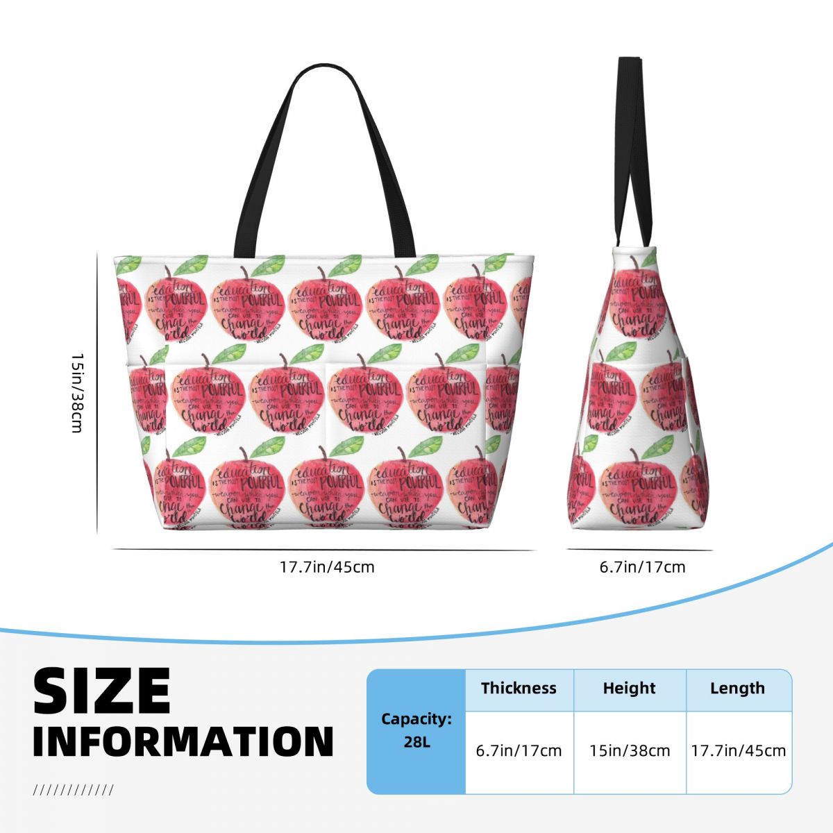 Teacher Quote Beach Tote Bag S - Yoga Fitness Teacher ulasan dan harga