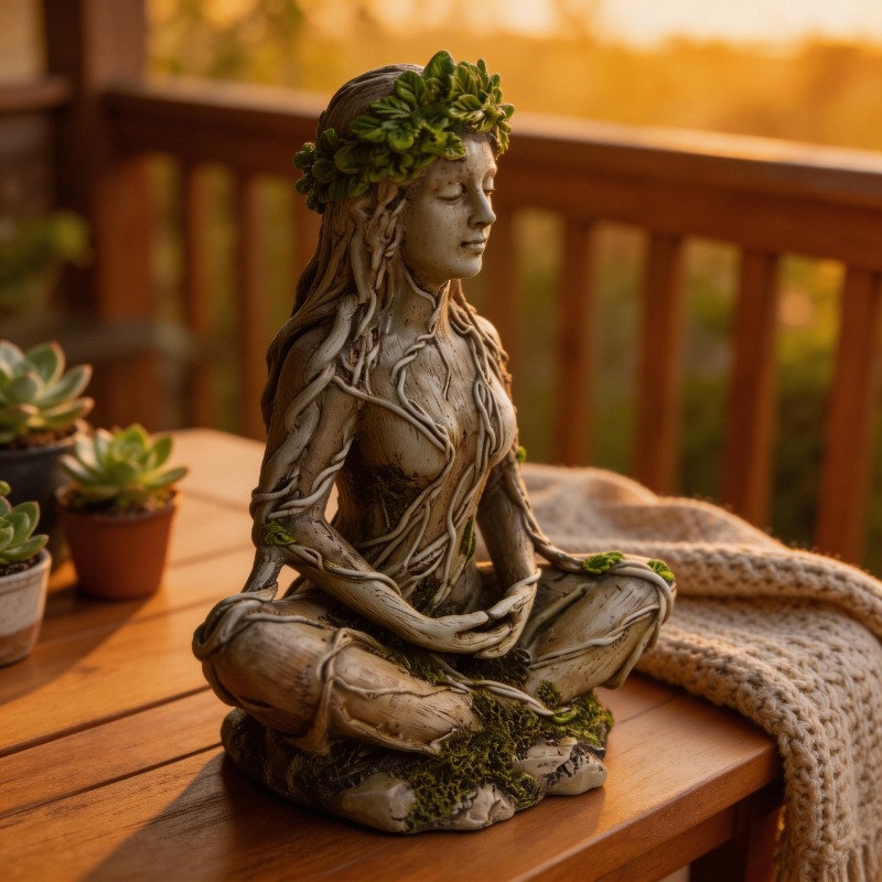 Home Decor Tree Spirit Zen Sit - Yoga Fitness Model ulasan dan harga