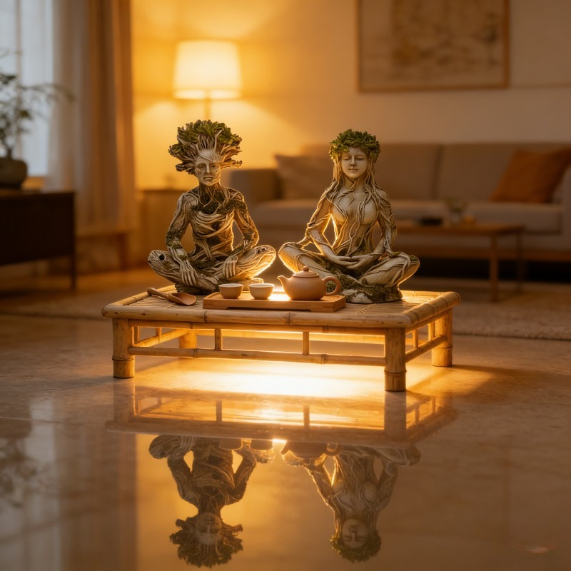 Home Decor Tree Spirit Zen Sit - Yoga Fitness Model ulasan dan harga