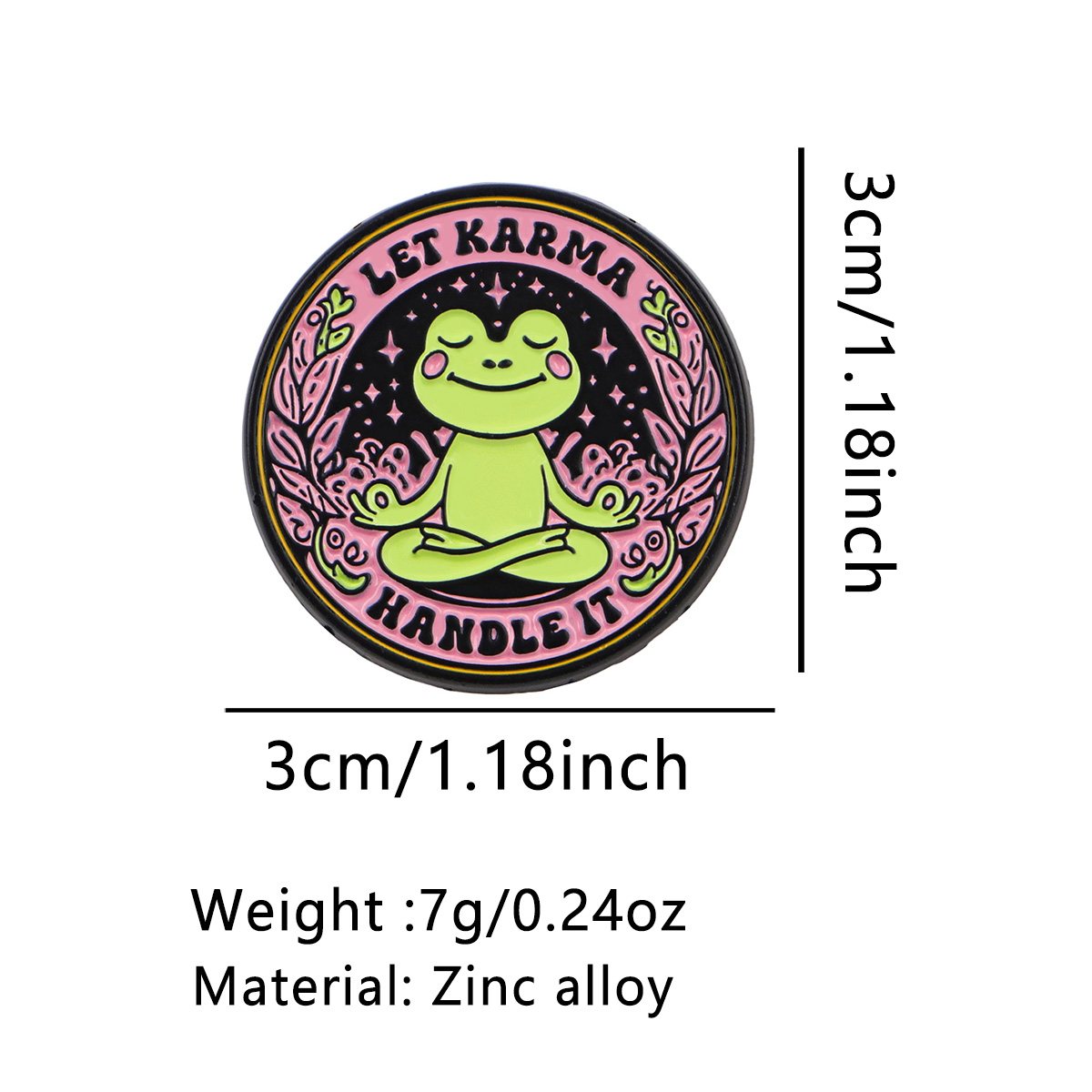 Yoga Frog Enamel Pin LET KARMA - Yoga Fitness Model ulasan dan harga